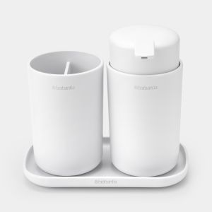 Bathroom Accessory Set ReNew, Set of 3 - White