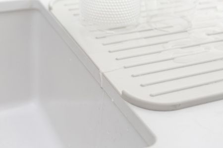 Silicone Dish Drying Mat SinkSide - Light Gray
