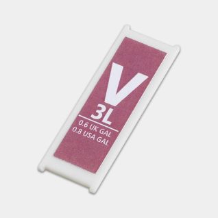 Kunststof plaatje, Code V 3-4 liter - Pink