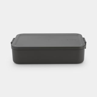 Make & Take Lunch Box Bento Large, Plastic - Dark Gray