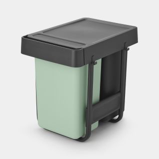 Sort & Go Inbouwemmer 2 x 15 liter - Dark Grey